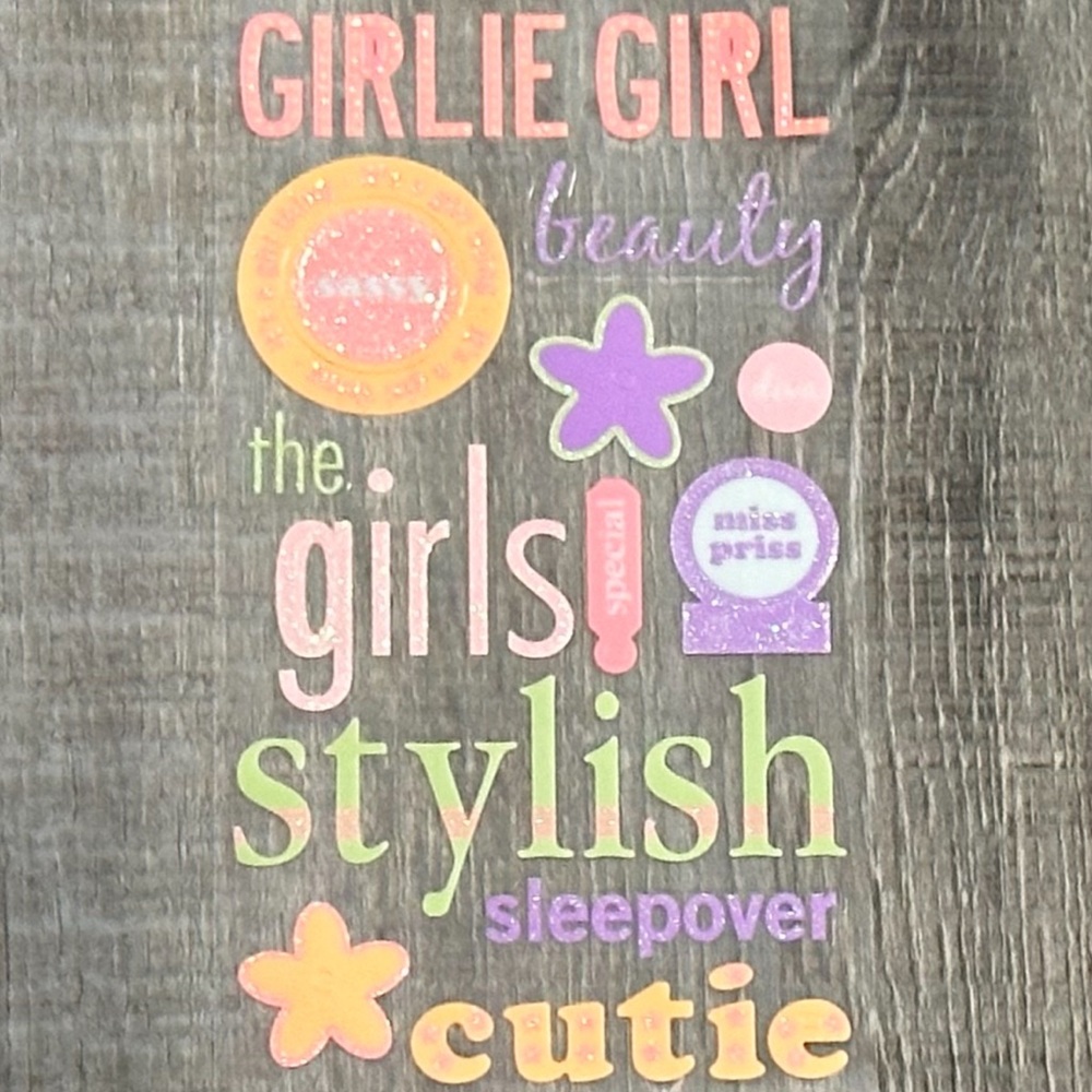 💞 New Girlie Girl Glitter Scrapbook Craft Stickers